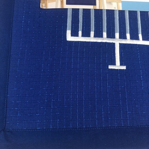 Hanukkah Menorah Table Runner 14 x 72 Blue Embroidered Chanukah Home Decoration - Picture 2 of 9